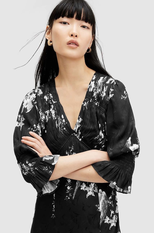 AllSaints sukienka ANI IONA DRESS W003DA czarny SS24