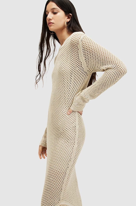 Φόρεμα AllSaints JESSE DRESS WD596Z καφέ SS24