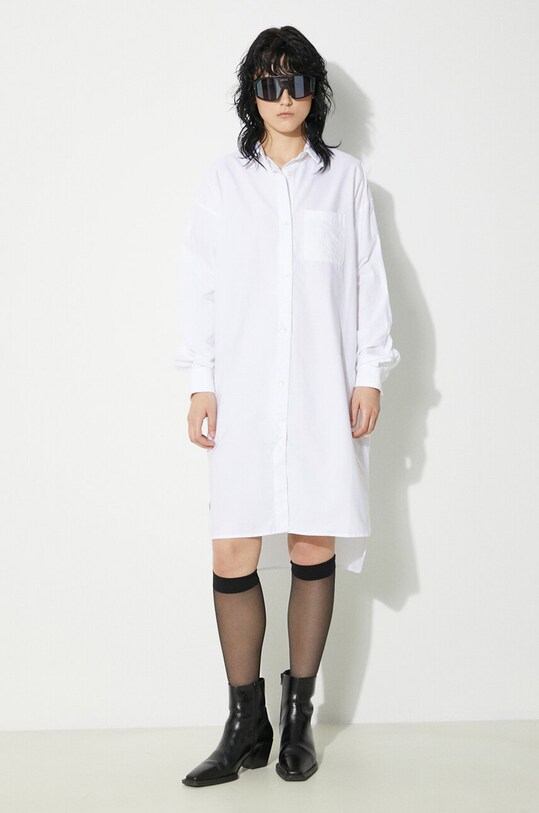 Одяг Бавовняна сукня Fiorucci Angel Embroidered W01FPDSH063CO01WH01 білий