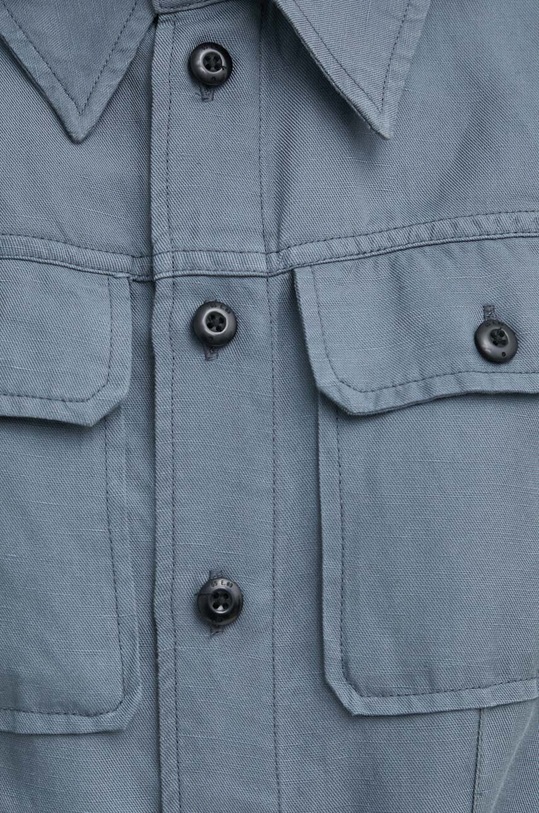 Šaty s prímesou ľanu G-Star D23608.D408.5781 sivá