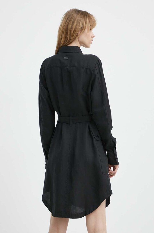 Îmbrăcăminte G-Star rochie din amestec de in D23608.D408 negru