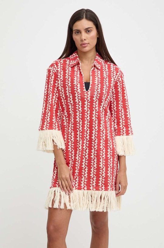 OAS rochie din bumbac 4512 rosu SS24