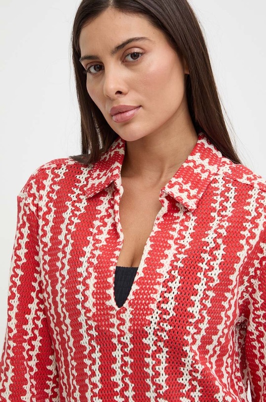 OAS rochie din bumbac rosu 4512