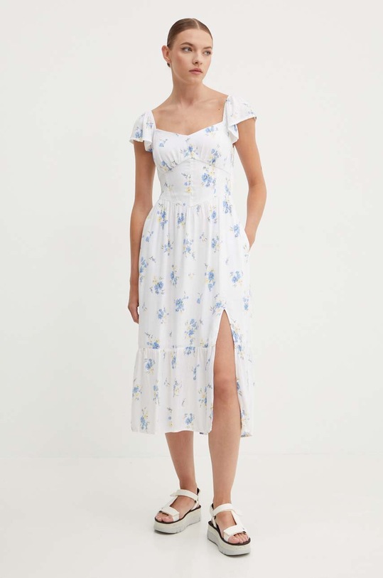 Šaty Hollister Co. kvetinový biela KI359.4097.109