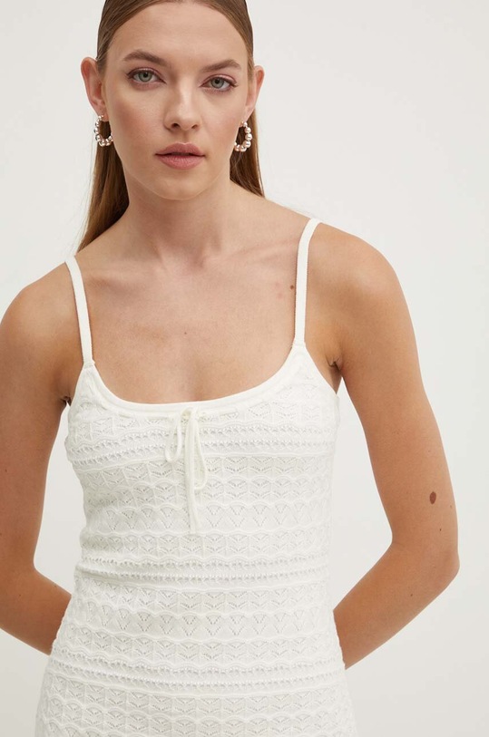 Βαμβακερό φόρεμα Hollister Co. μπεζ KI359.4159.101