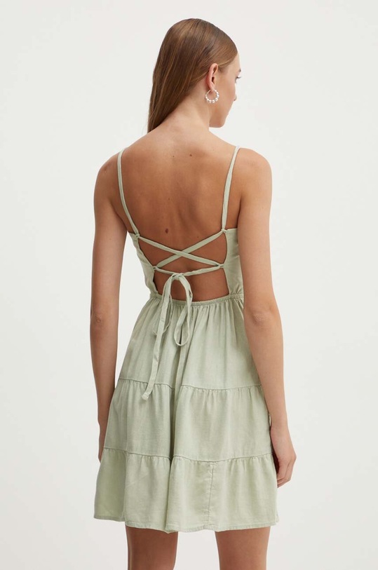 Ρούχα Λινό φόρεμα Hollister Co. KI359.4165.320 πράσινο