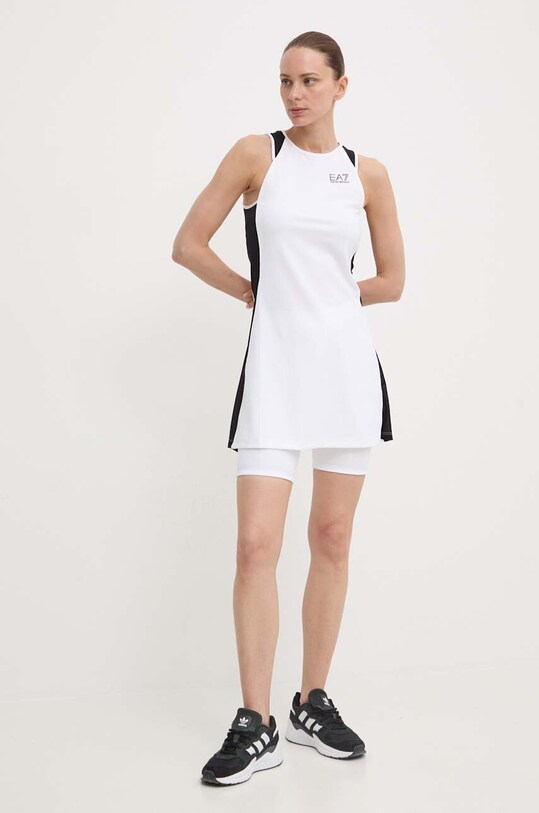 Sportovní šaty EA7 Emporio Armani 3DTA58.TJTCZ.1100 bílá SS24