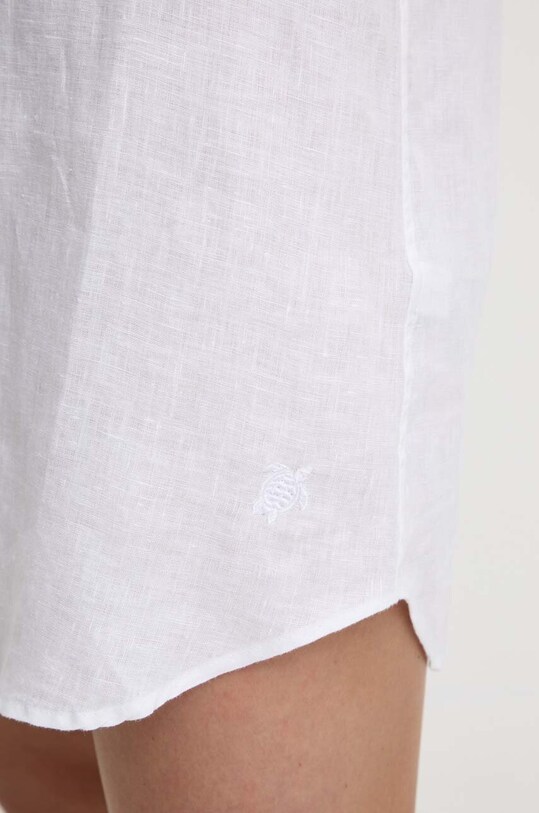 Vilebrequin sukienka lniana FRAGANCE FRGU3U00 biały