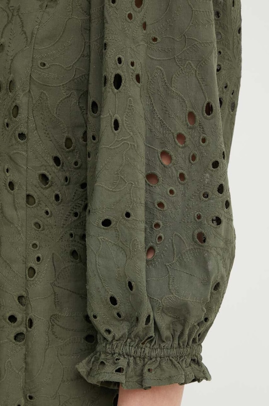 Хлопковое платье Bruuns Bazaar ArgyreiaBBMoniika dress BBW3916 зелёный