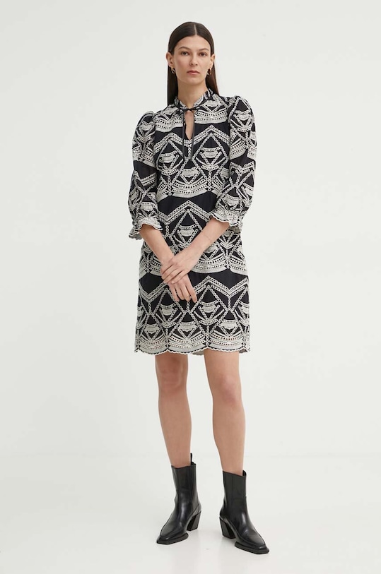 Bavlnené šaty Bruuns Bazaar ArvensisBBAbami dress BBW3919 čierna SS24
