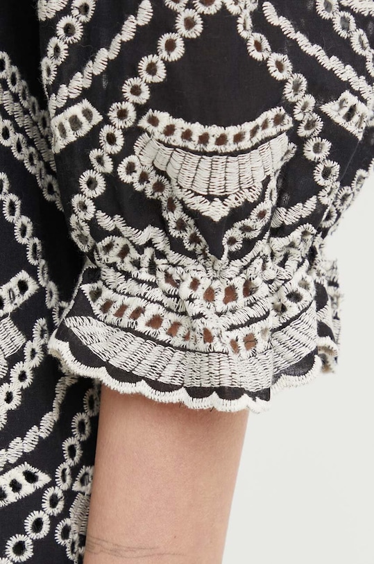 Bavlnené šaty Bruuns Bazaar ArvensisBBAbami dress BBW3919 čierna