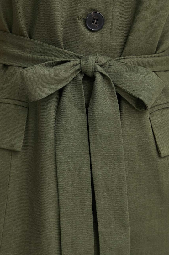 Φόρεμα από λινό μείγμα Bruuns Bazaar OxalisBBGaia dress BBW3939 πράσινο