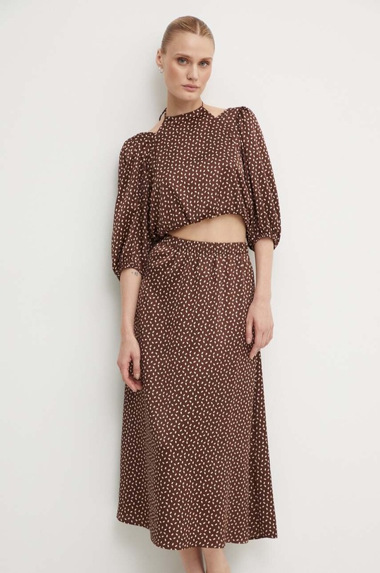Φόρεμα Bruuns Bazaar AcaciaBBAdria dress με μοτίβο καφέ BBW3942