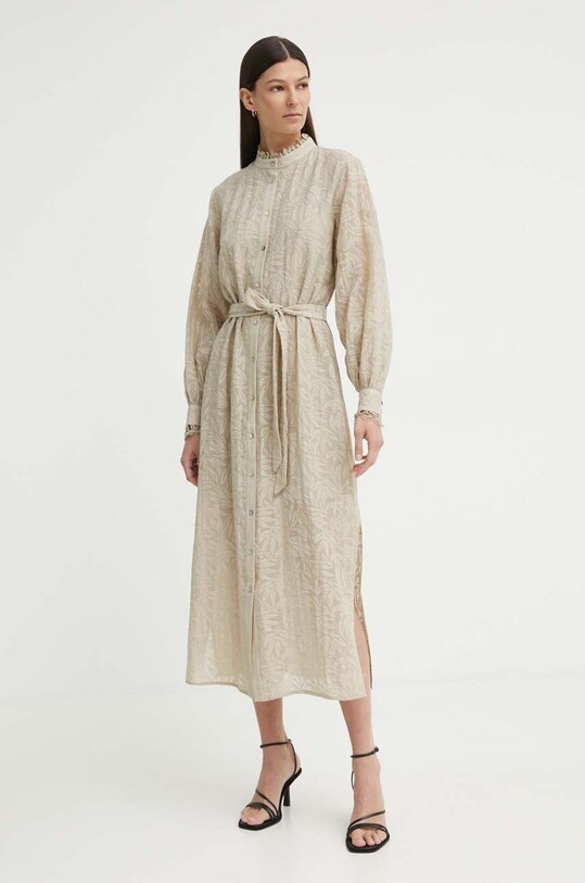 Bruuns Bazaar rochie MacluraBBCarlia dress BBW3994 bej SS24
