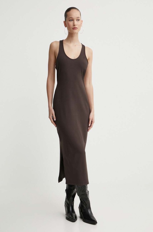 Superdry sukienka z elastanem brązowy W8011616A.8PZ