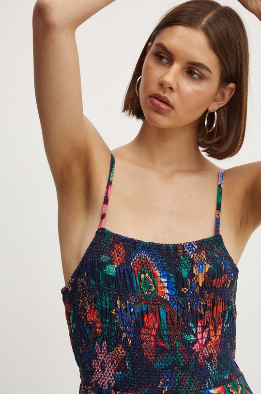 Superdry rochie din bumbac bleumarin W8011675A.2JZ