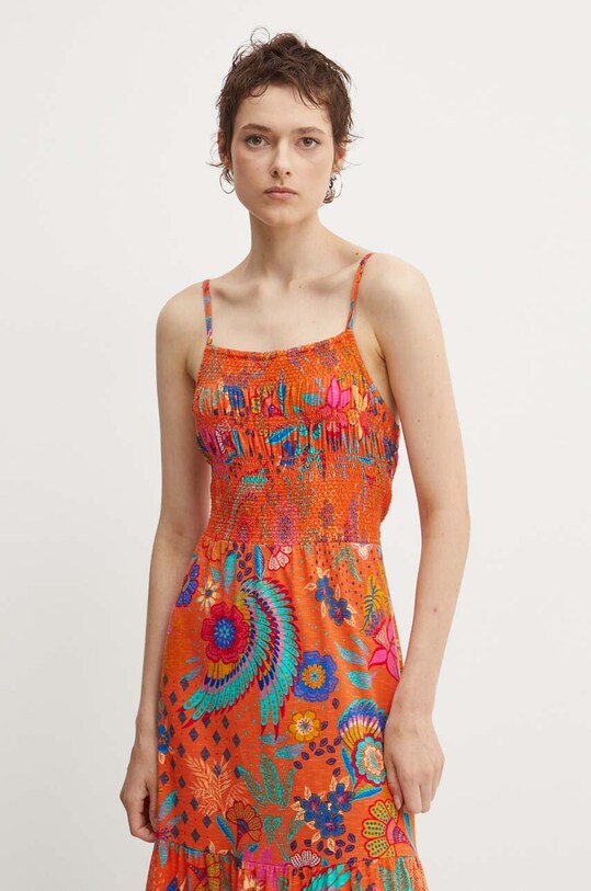 Pamučna haljina Superdry narančasta W8011675A.2KA