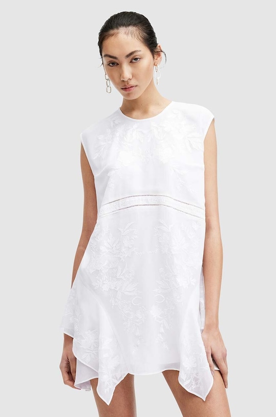 Šaty AllSaints AUDRINA EMB DRESS W179DA biela SS24