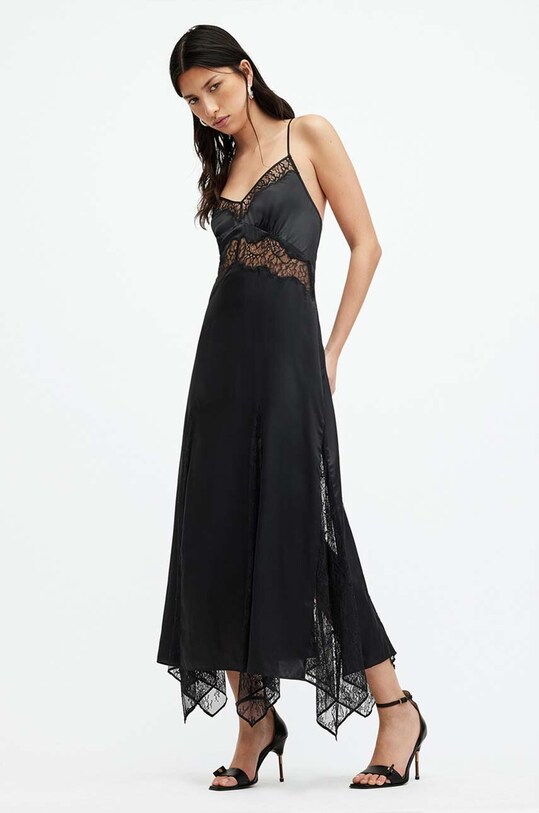 AllSaints rochie din matase JASMINE DRESS W063DA
