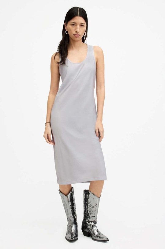 AllSaints sukienka PATRICE DRESS W216DA szary