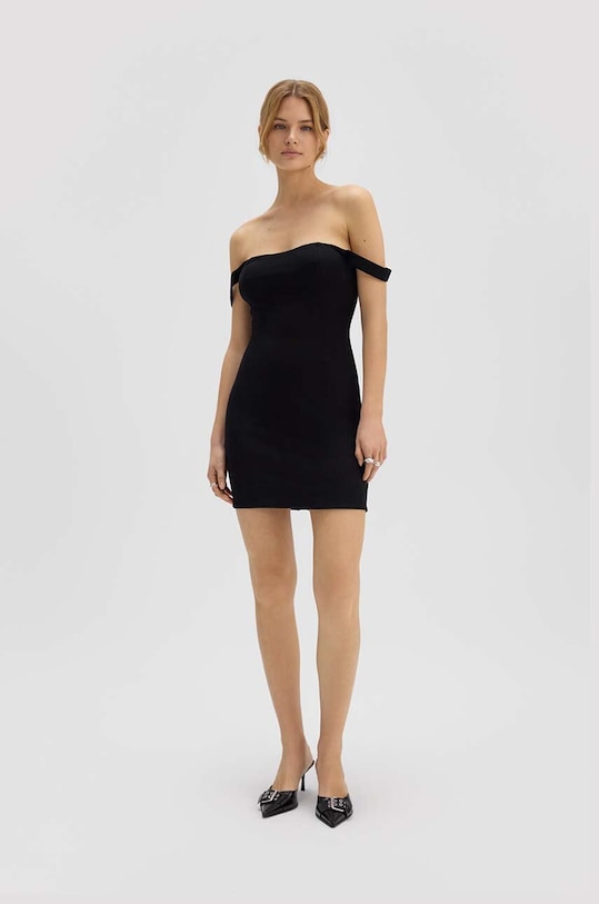 Saint Body sukienka OFF SHOULDER MINI DRESS BLACK SB.528 czarny SS24