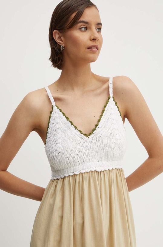 Φόρεμα United Colors of Benetton μπεζ 43YVDV09R