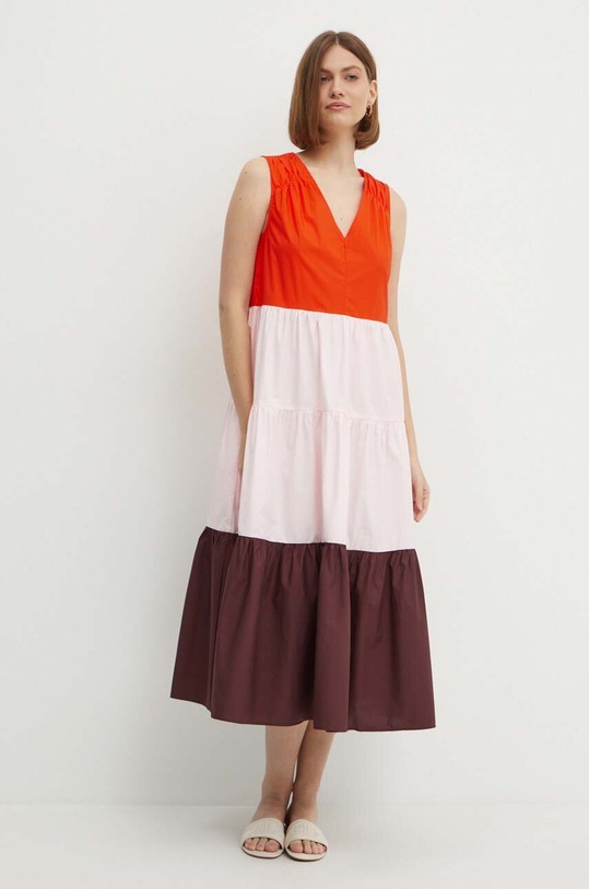 Bavlněné šaty United Colors of Benetton 464KDV0A6 vícebarevná SS24