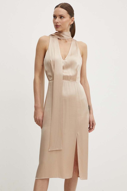 Φόρεμα Sisley δεμένο μπεζ 4S7BLV06I