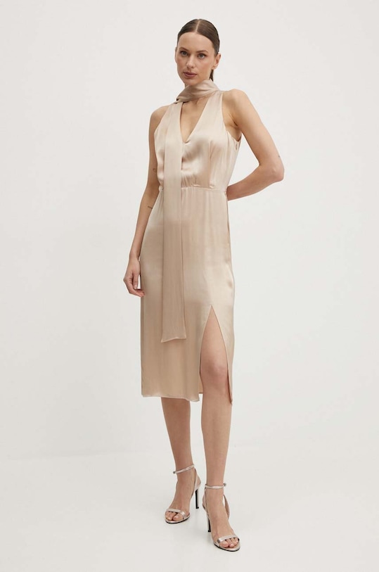 Φόρεμα Sisley 4S7BLV06I μπεζ SS24