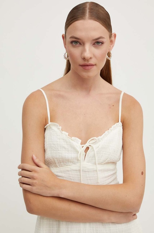 Billabong sukienka bawełniana PRETTY PERFECT beżowy ABJWD00697