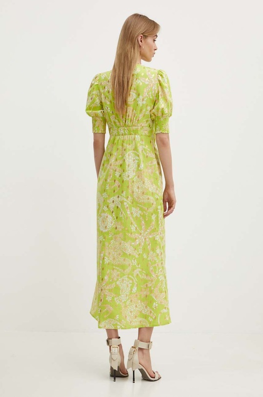 Odjeća Haljina s dodatkom lana Never Fully Dressed Lindos NFDDR1310 zelena