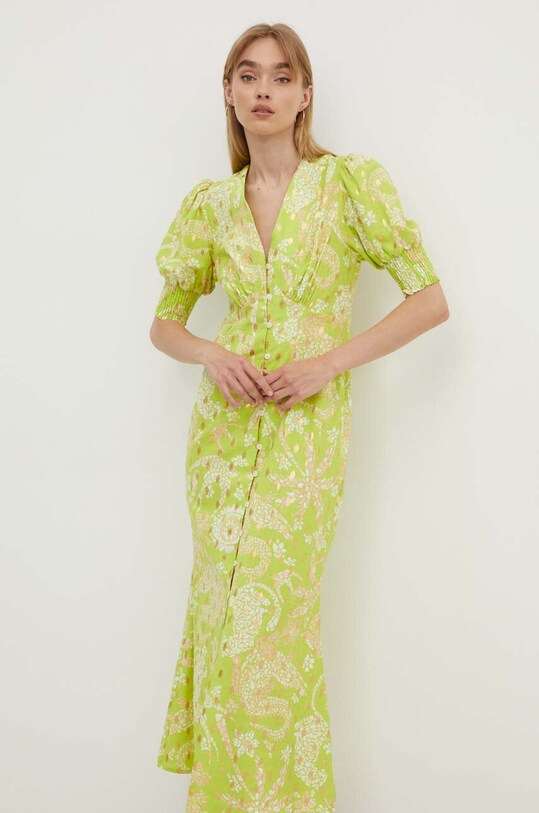 Never Fully Dressed rochie din amestec de in Lindos NFDDR1310 verde