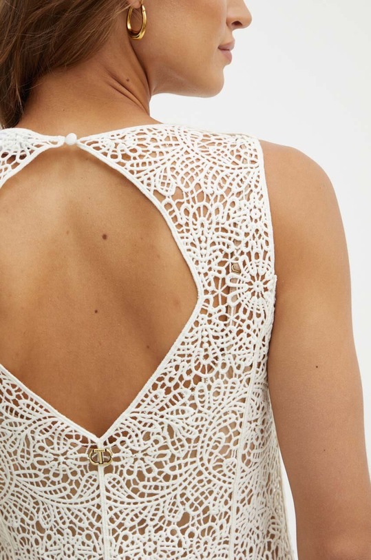 Twinset sukienka z domieszką wełny 241TT3011 beżowy