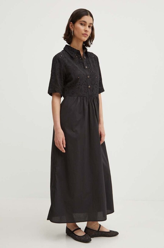 Never Fully Dressed sukienka bawełniana Hayley Dress czarny NFDDR1296