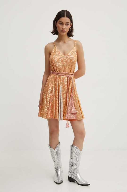 Never Fully Dressed sukienka Riri Mini Dress NFDDR1001 pomarańczowy SS24