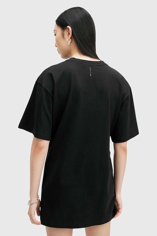 AllSaints sukienka bawełniana NAENIA W276DB czarny