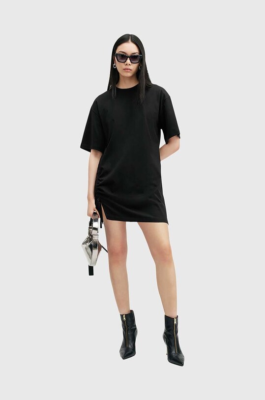 AllSaints sukienka bawełniana NAENIA W276DB