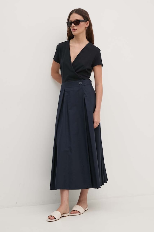 Sandro Ferrone rochie din bumbac midi bleumarin SFS18XBDRAGUSA