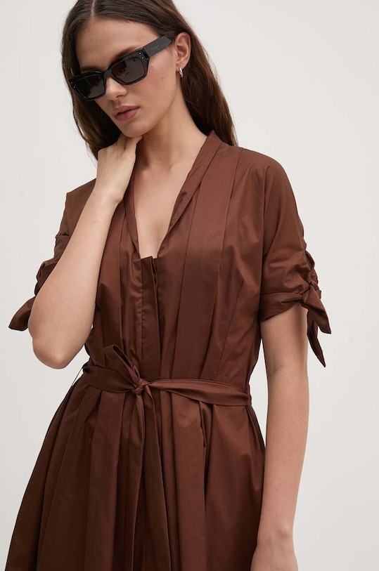 Бавовняна сукня Sandro Ferrone коричневий SFS31XBDSAVONAROLA