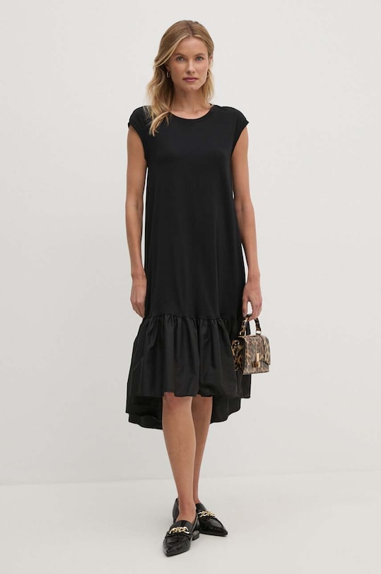 Sandro Ferrone rochie din bumbac mini negru SFS7XBDMIRANY