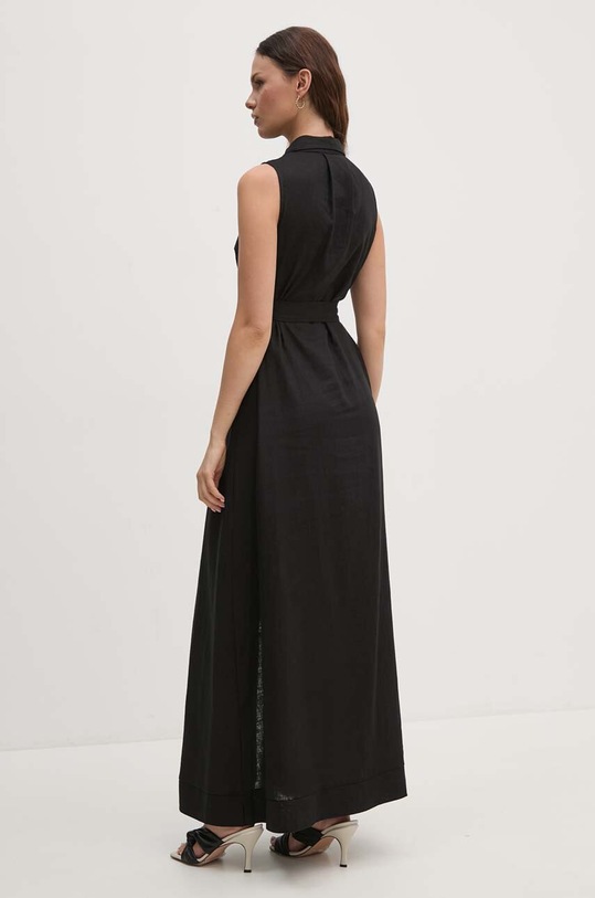 Oblečení Lněné šaty Sandro Ferrone SFS7XBDMISA černá