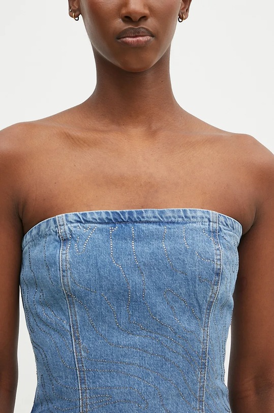 Джинсова сукня Rotate Rhinestone Denim блакитний 1126361468