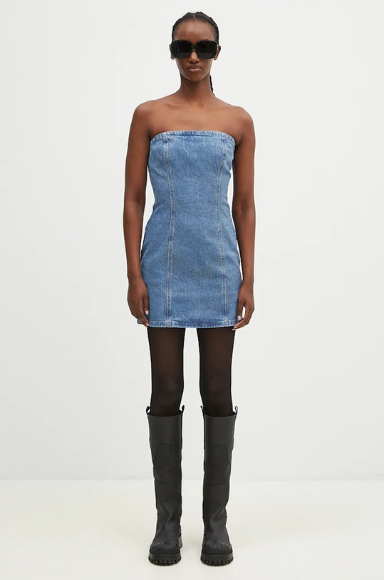 Джинсова сукня Rotate Rhinestone Denim 1126361468 блакитний