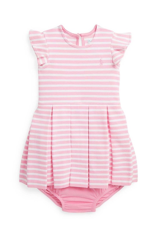 Polo Ralph Lauren sukienka bawełniana niemowlęca wzorzyste różowy 310901061004