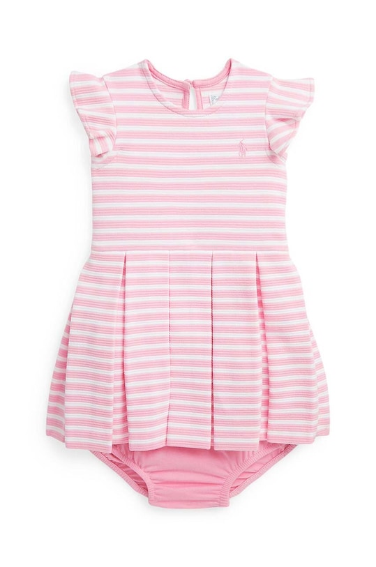Polo Ralph Lauren sukienka bawełniana niemowlęca wzorzyste różowy 310901061004