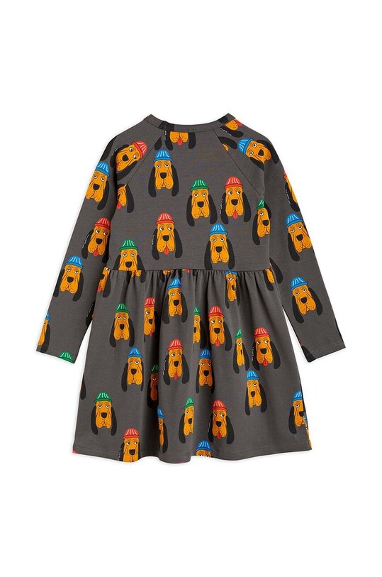 Дитяча бавовняна сукня Mini Rodini 2415010697 сірий SS24