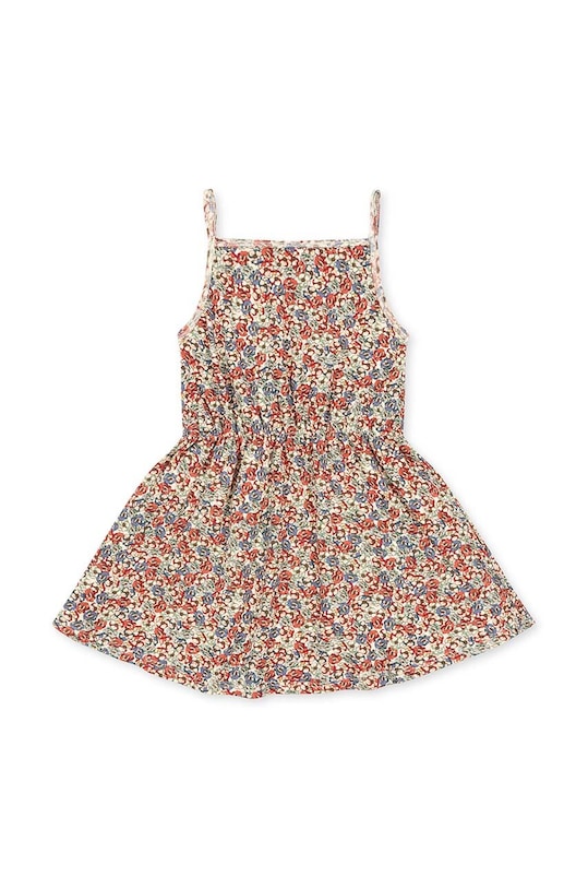 Dievčenské bavlnené šaty Konges Sløjd KS100191 červená SS24