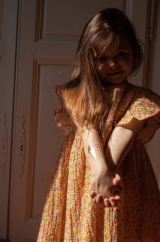 Dievčenské šaty Konges Sløjd kvetinový červená KS100243