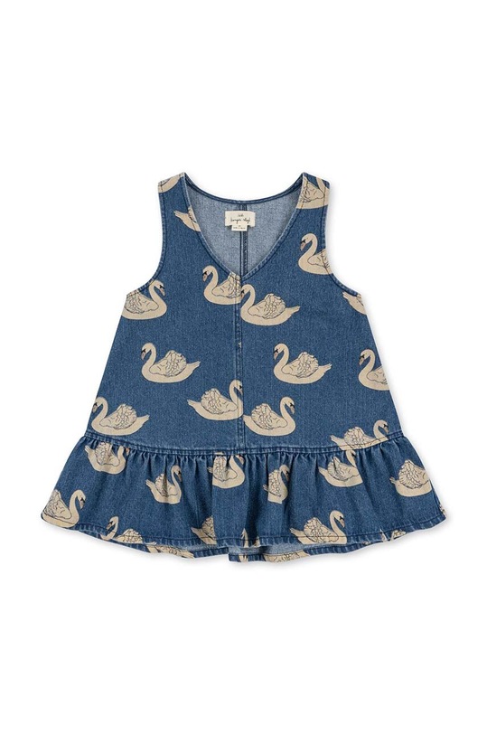 Konges Sløjd sukienka jeansowa dziecięca KS100364 niebieski SS24