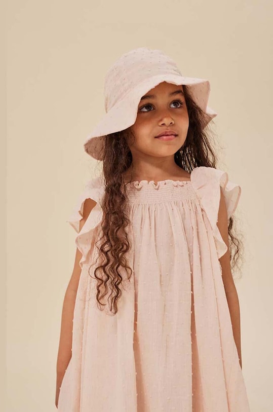 Konges Sløjd sukienka bawełniana dziecięca KS100447 różowy